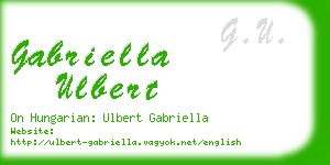 gabriella ulbert business card